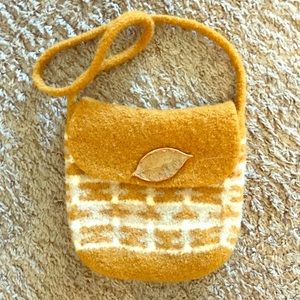 Handmade wool purse